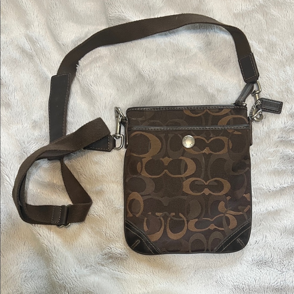 Coach Brown Signature Messenger Bag